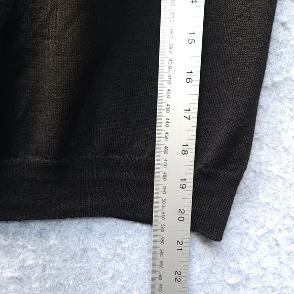 Sézane Paulo Jumper Pullover Sweater Merino Wool in Black SHRUNKEN - Picture 7 of 8